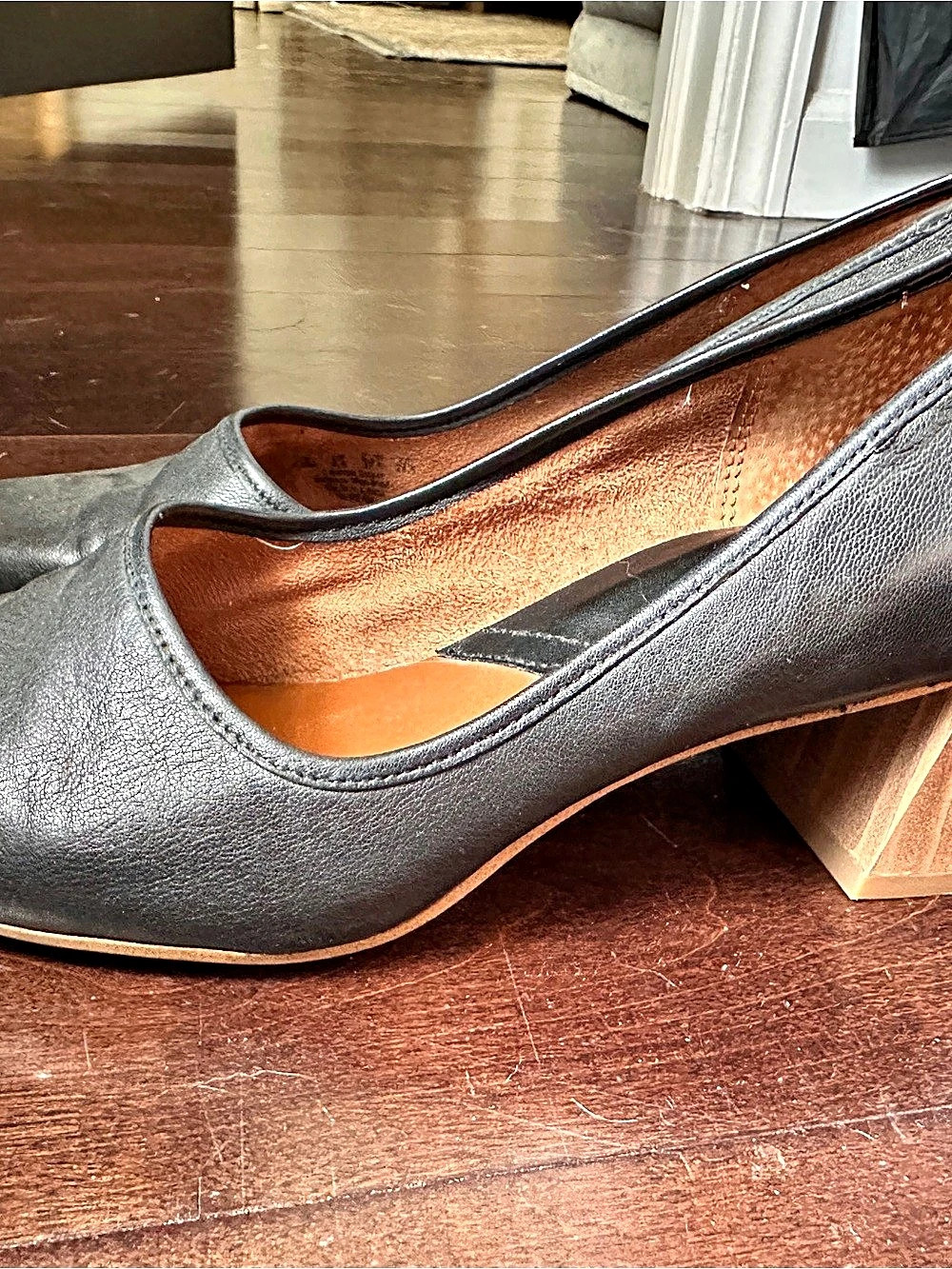 Franco Sarto Women's Black & Brown Block Heel Pumps